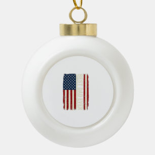 Bestes-Vater-aller-Zeiten-Amerikanische-Flagge-Vin Keramik Kugel-Ornament