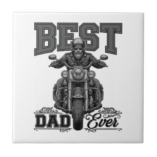Bestes-Vater-aller-Zeiten-Biker-Vintage-Stickerei- Fliese