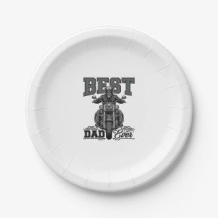 Bestes-Vater-aller-Zeiten-Biker-Vintage-Stickerei- Pappteller
