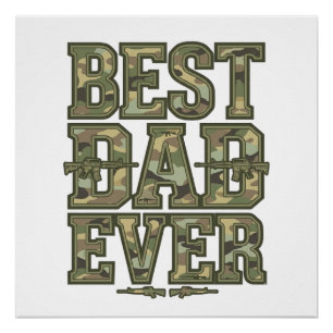 Bestes-Vater-aller-Zeiten-Camo-Vintage-Gravur-Desi Poster
