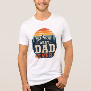 Bestes-Vater-aller-Zeiten Retro-Berg-T-Shirt   Vin Tri-Blend Shirt