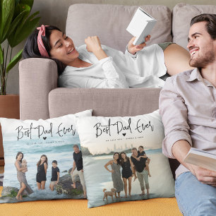 Bestes-Vater-aller-Zeiten-Script 2x Foto Kissen