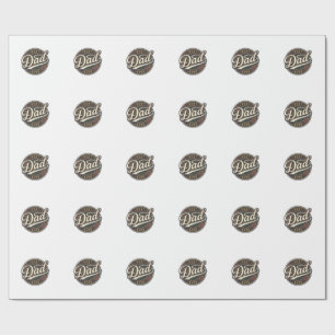 Bestes-Vater-aller-Zeiten Vintage-Abzeichen T-Shir Geschenkpapier