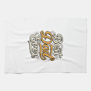 Bestes-Vater-aller-Zeiten Vintage-Lettering-Shirt- Geschirrtuch