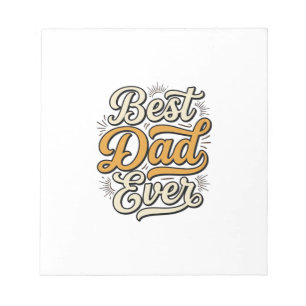 Bestes-Vater-aller-Zeiten Vintage-Lettering-Shirt- Notizblock