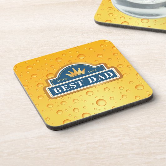 Bestes Vater-Beerenlabel Getränkeuntersetzer (Linke Seite)