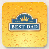 Bestes Vater-Beerenlabel Getränkeuntersetzer (Vorderseite)
