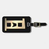 Bestes Vater Black and Gold Fathers Day-Geschenk Gepäckanhänger (Vorderseite horizontal)