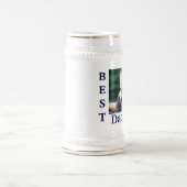 Bestes Vater-Foto Stein Bierglas (Mittel)