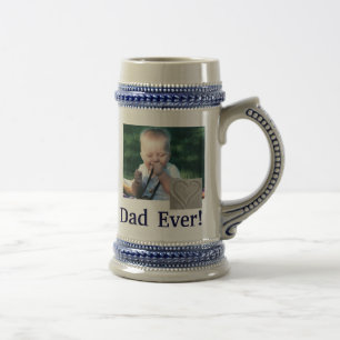 Bestes Vater-Foto Stein Bierglas