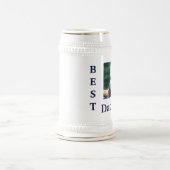 Bestes Vater-Foto Stein Bierglas (Mittel)