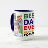 Bestes Vater-Liebe-für immer Foto große Tasse (Vorderseite Links)