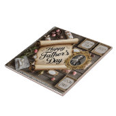 Bestes Vater-Rollen-Design mit Spitzen und Rose Fliese (Seite)
