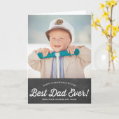 Bestes Vater-Script | Chalkboard Vatertag Card Karte (Gelbe Blume)