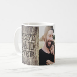 Bestes Vater-überhaupt Foto-rustikales Kaffeetasse