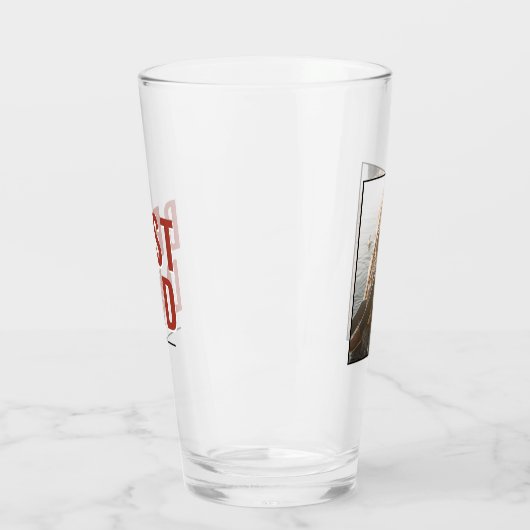 Bestes Vater Vatertag Foto Glas (Links)