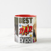 Bestes Vaterüberhaupt Superhero-Gewohnheits-Foto Tasse (Zentrum)