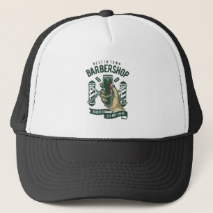 Bestes Vintages Barbershop-Logo Truckerkappe
