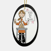 Bestes Weibchen Tee und Bier Keramikornament (Links)