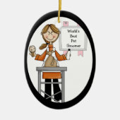 Bestes Weibchen Tee und Bier Keramikornament (Vorne)