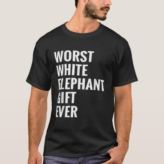 Bestes weißes Elefantengeschenk je lustige Geschen T-Shirt (Vorderseite)