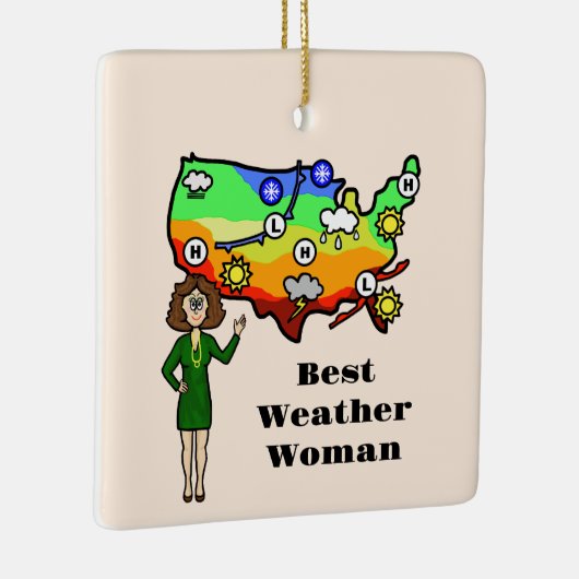 Bestes Wetter Frau Weihnachtsschmuck (Rechts)