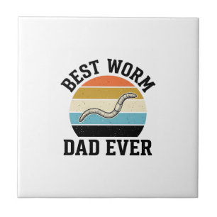 Bestes-Wurm-Vater-aller-Zeiten Vintage-Wurm-Shirt- Fliese