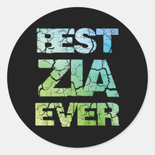 Bestes Zia je für Lieblingszia Runder Aufkleber