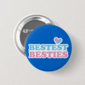 BESTEST BESTES mit niedlichem Herzen BESTE FREUNDI Button (Vorne & Hinten)