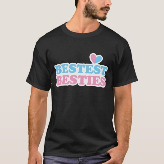 BESTEST BESTES mit niedlichem Herzen BESTE FREUNDI T-Shirt (Vorderseite)