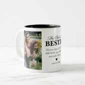 Bestest Bestie Foto Collage Zweifarbige Tasse (Vorderseite Links)