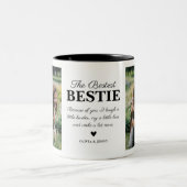 Bestest Bestie Foto Collage Zweifarbige Tasse (Mittel)