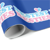 BESTEST BESTIES mit besten Freunden niedlicher Geschenkpapier (Rolleneckpunkt)