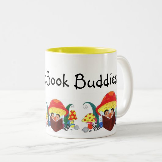 Bestest Buch-Freunde überhaupt! Zweifarbige Tasse (VorderseiteRechts)