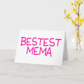 Bestest Mema Karte (Gelbe Blume)