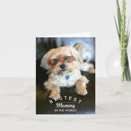 Bestest Mommy Custom Doggie Mother's Day Card Karte (Vorderseite)