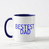 Bestest Vater-Blau Tasse (Links)
