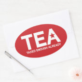 Besteuert genug Oval Ovaler Aufkleber (Umschlag)