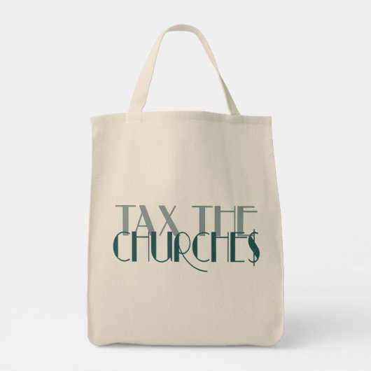 Besteuerung der Kirchen Tragetasche (Rückseite)