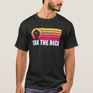 Besteuerung des reichen Retro-Sonnenuntergangs T-Shirt