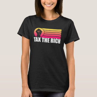 Besteuerung des reichen Retro-Sonnenuntergangs T-Shirt