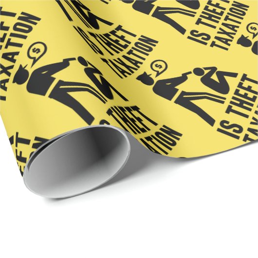 Besteuerung ist Diebstahl-Packpapier Geschenkpapier (Rolleneckpunkt)
