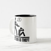 Besteuerung ist Diebstahl-Tassen Zweifarbige Tasse (Vorderseite Links)