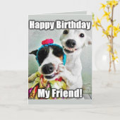 Bestfriend Funny Cute Dog Birthday Card Karte (Gelbe Blume)