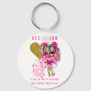 Bestfriend Gift for Girls, Magical Unicorn Pink Schlüsselanhänger