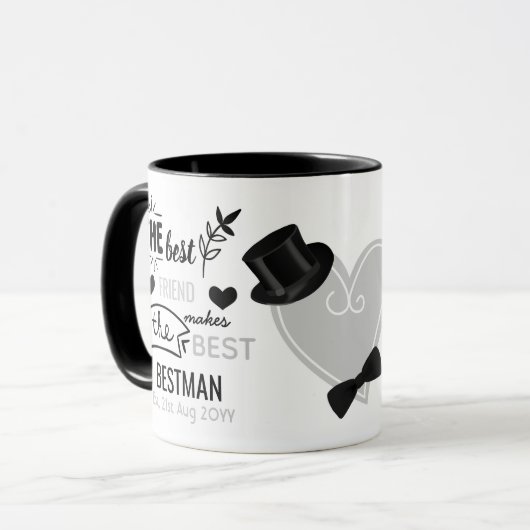 Bestfriend macht Bestman Wedding Überraschung Vors Tasse (Vorderseite Links)