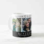 Bestfriends durch dickes und dünnes Drei Foto Kaffeetasse (Vorderseite Links)