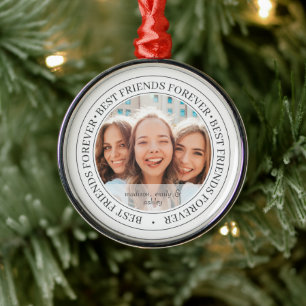Bestfriends Forever BESTE FREUNDIN Einfaches moder Ornament Aus Metall