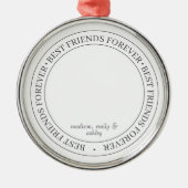 Bestfriends Forever BESTE FREUNDIN Einfaches moder Ornament Aus Metall (Vorne)