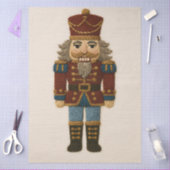 bestickt Look Christmas Nutcracker Seidenpapier (Basteln)